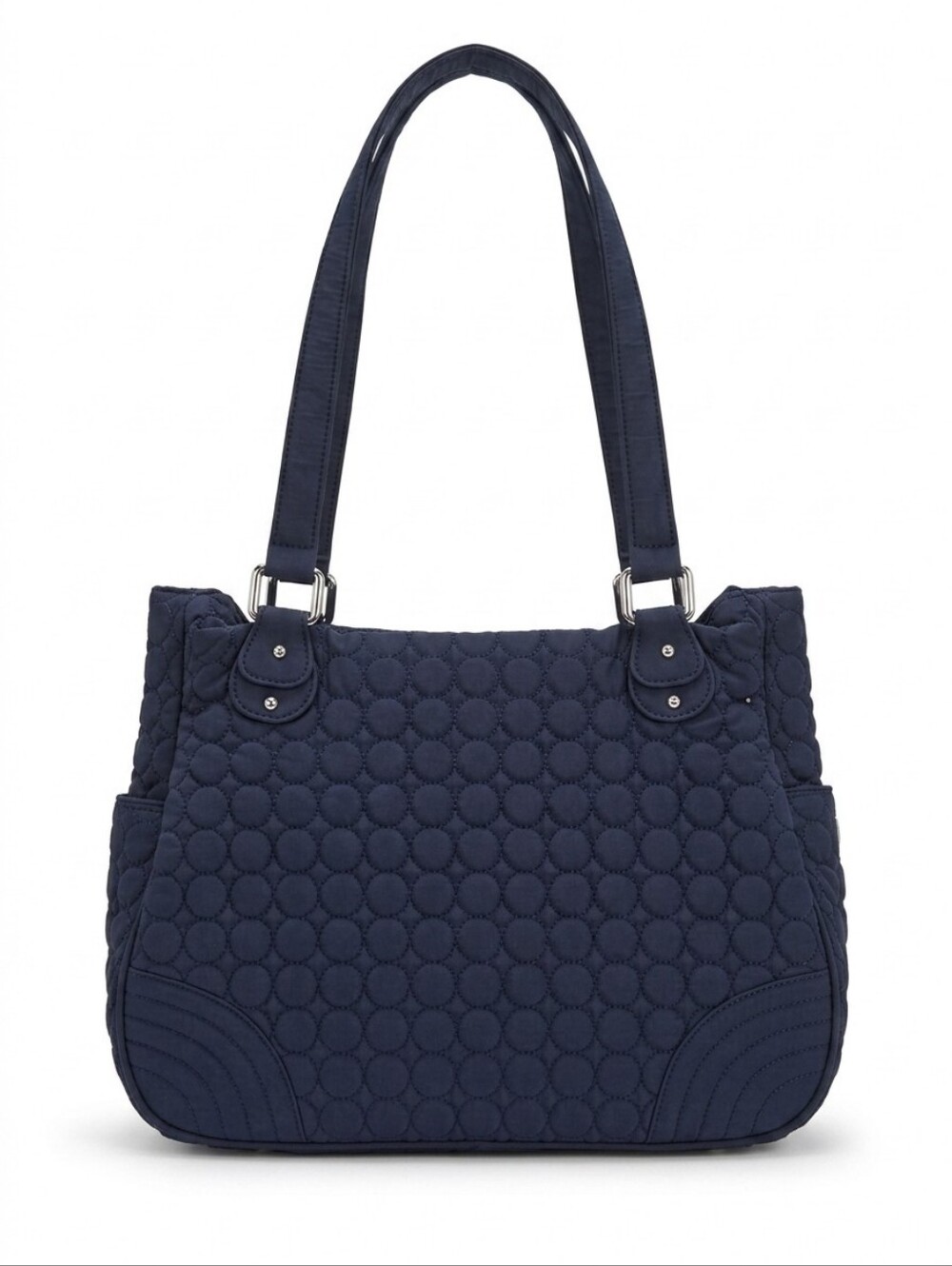 Vera Bradley Wildwood Park Quilted Shoulder Bag Navy Microfiber